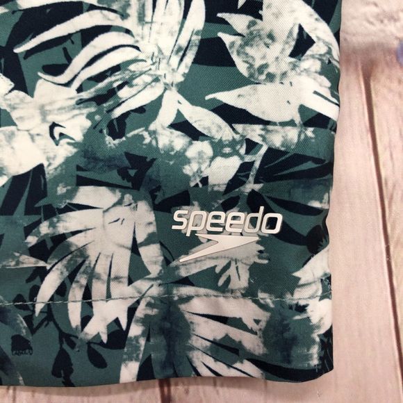 Speedo Men Swim Trunks Shorts Size Large Floral Lined with Polyester M111 -9 - Picture 13 of 16